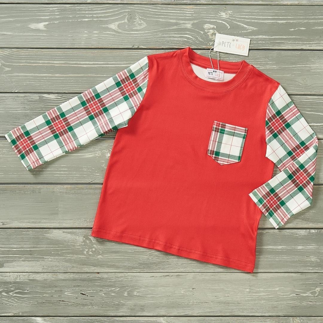 Holiday Plaid Top
