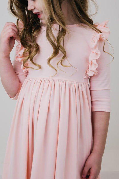 Pink Ruffle Twirl Dress