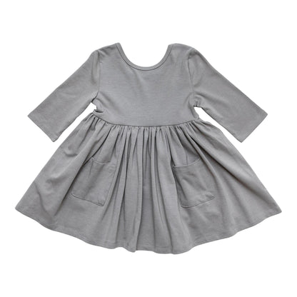 Grey Twirl Dress