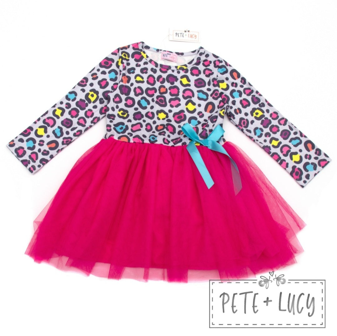 Neon Leopard Tulle Dress
