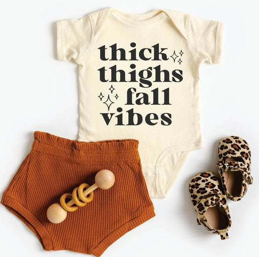 "Thick thighs fall vibes" Onesie