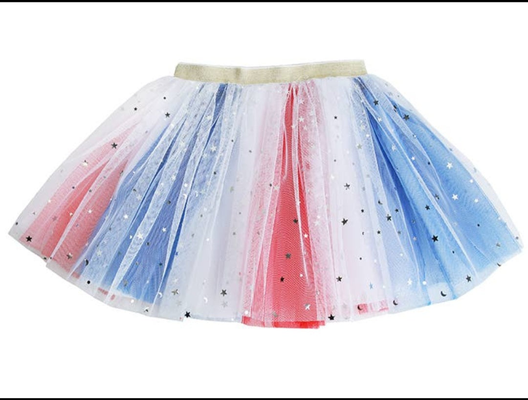 Red, white, and blue star tutu