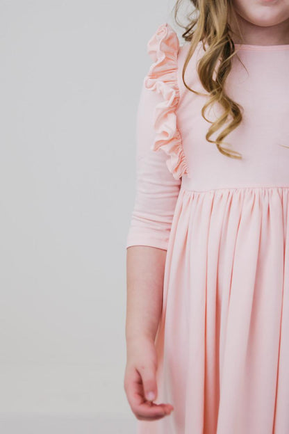 Pink Ruffle Twirl Dress
